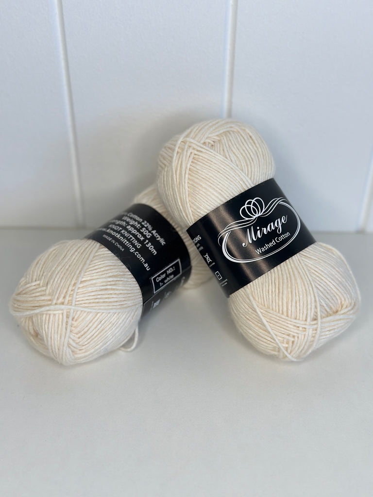 KK Mirage Marbled Yarn - White