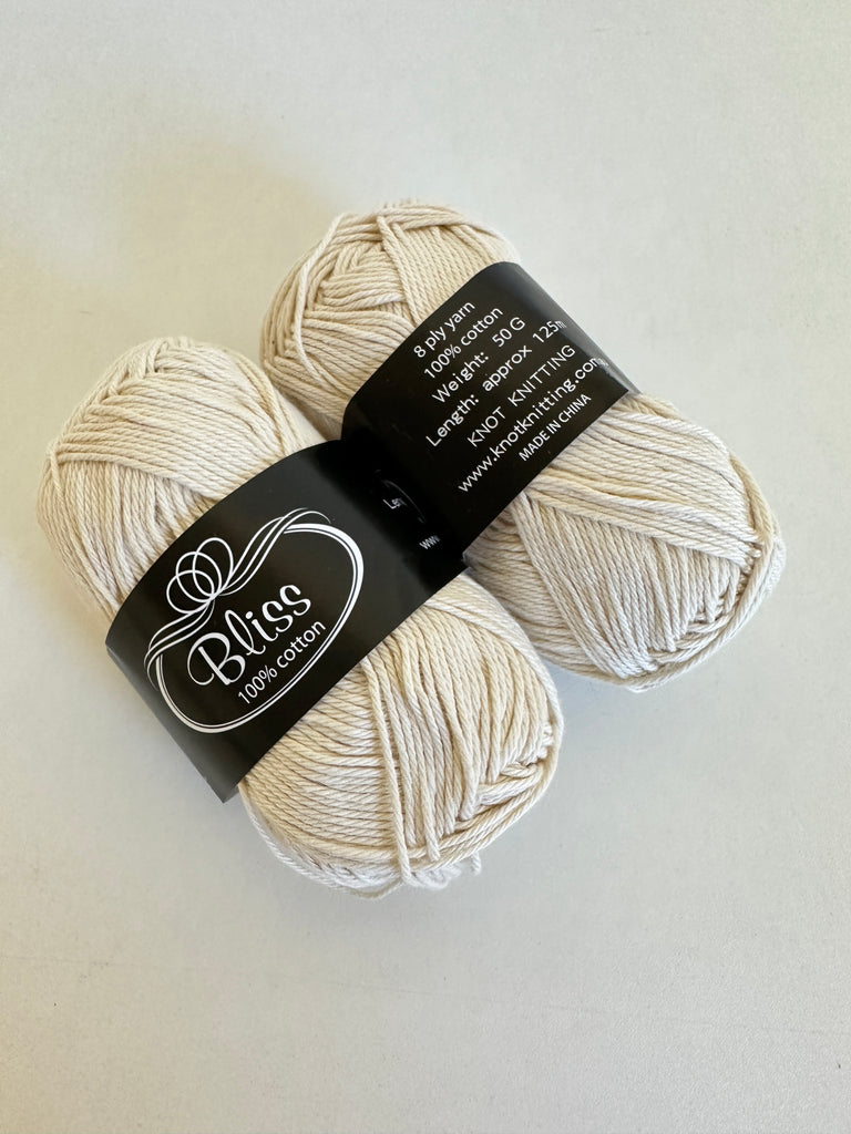 KK Bliss Cotton 8 ply Yarn - Ivory (14)