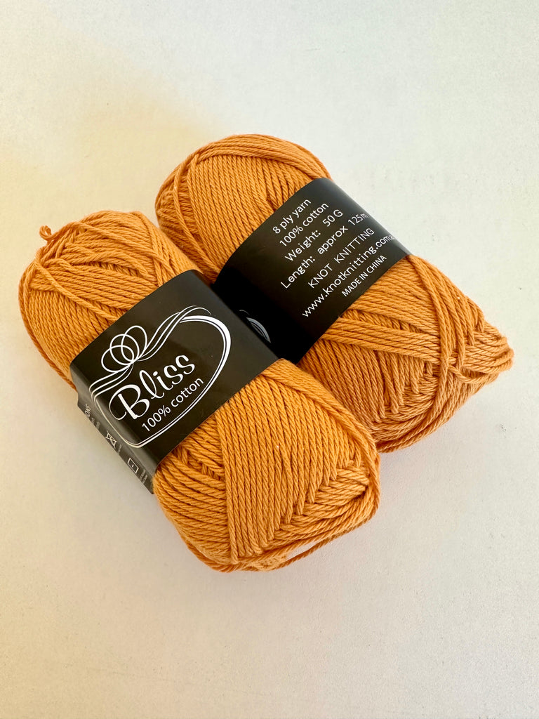 KK Bliss Cotton 8 ply Yarn - Spiced Mustard (12)