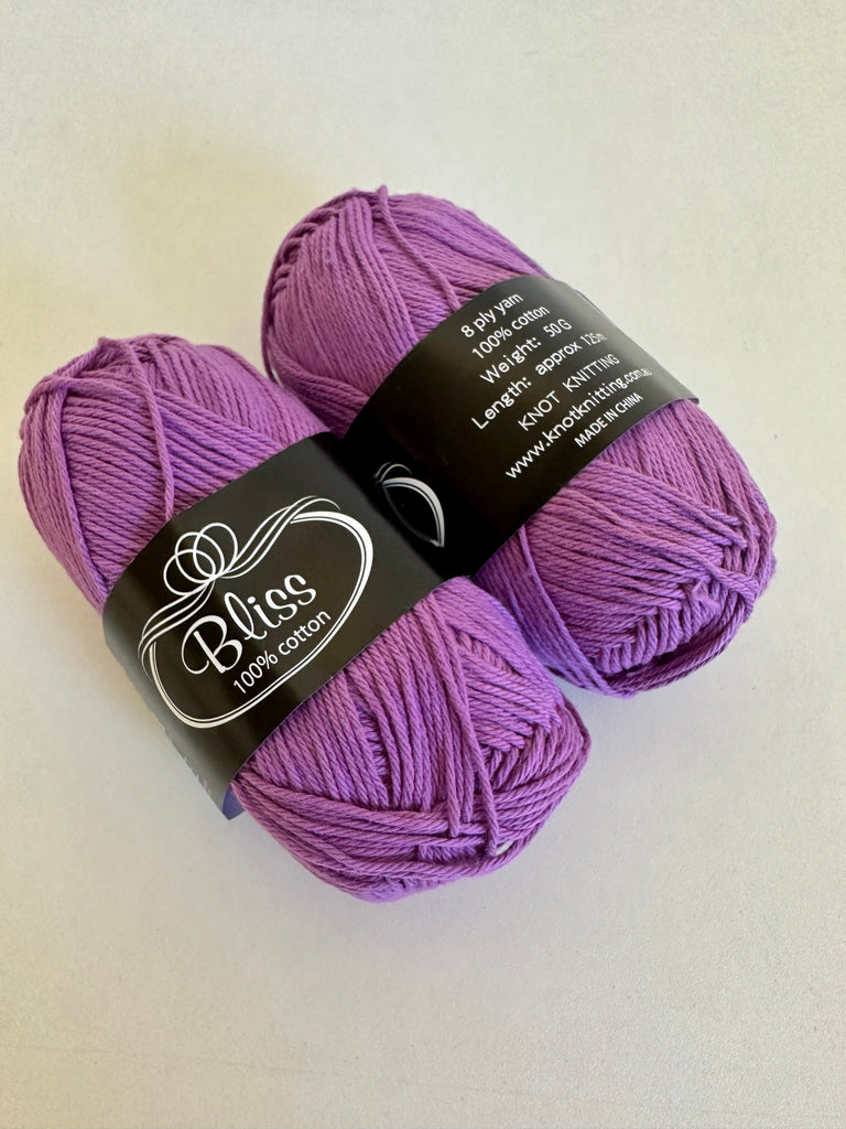 KK Bliss Cotton 8 ply Yarn - Amethyst (18)