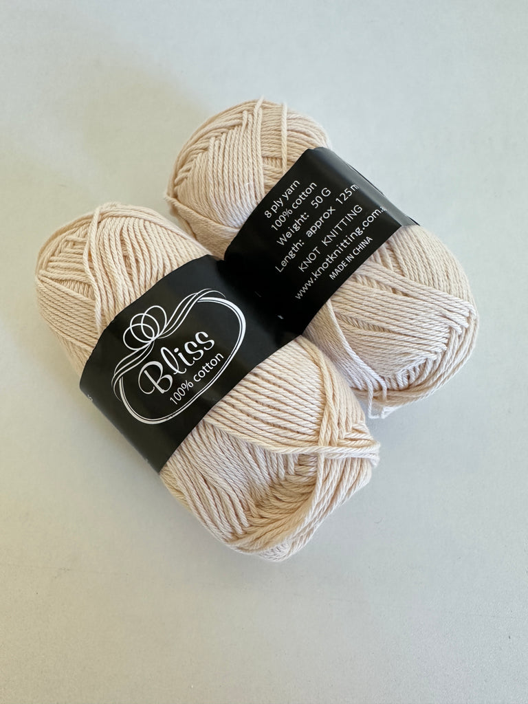 KK Bliss Cotton 8 ply Yarn - Vanilla (24)