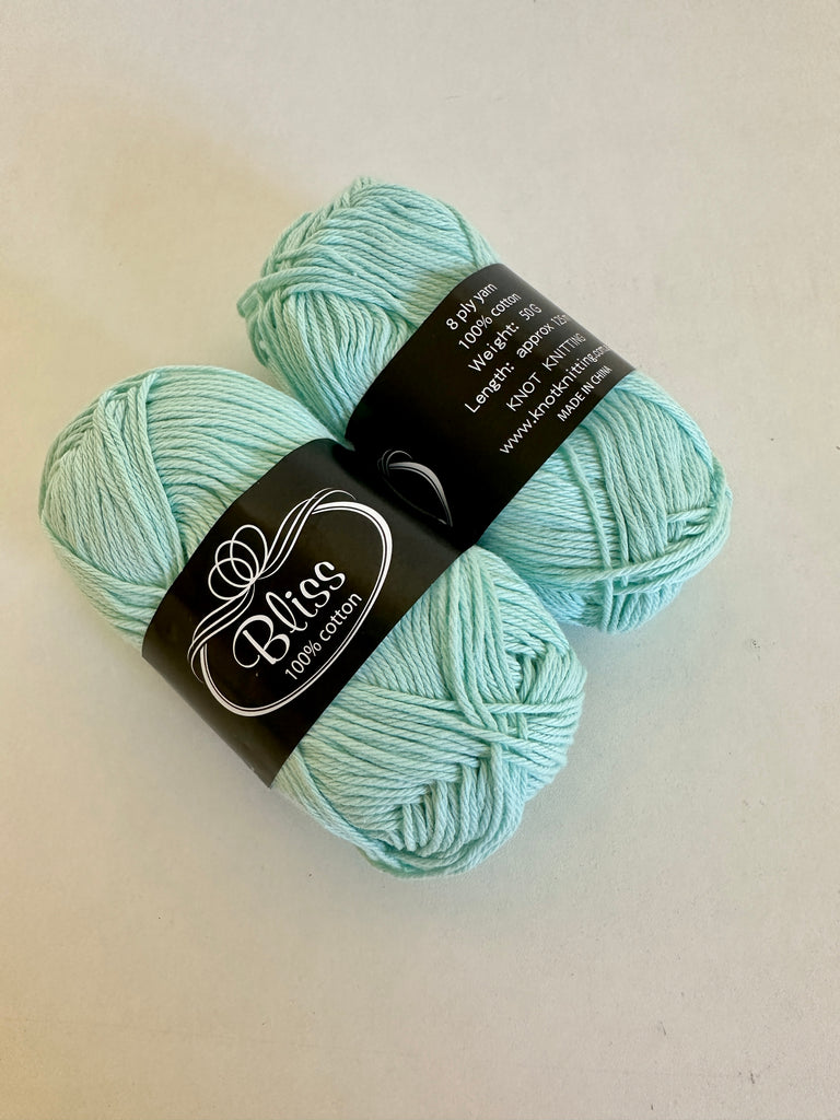 KK Bliss Cotton 8 ply Yarn - Mint (07)