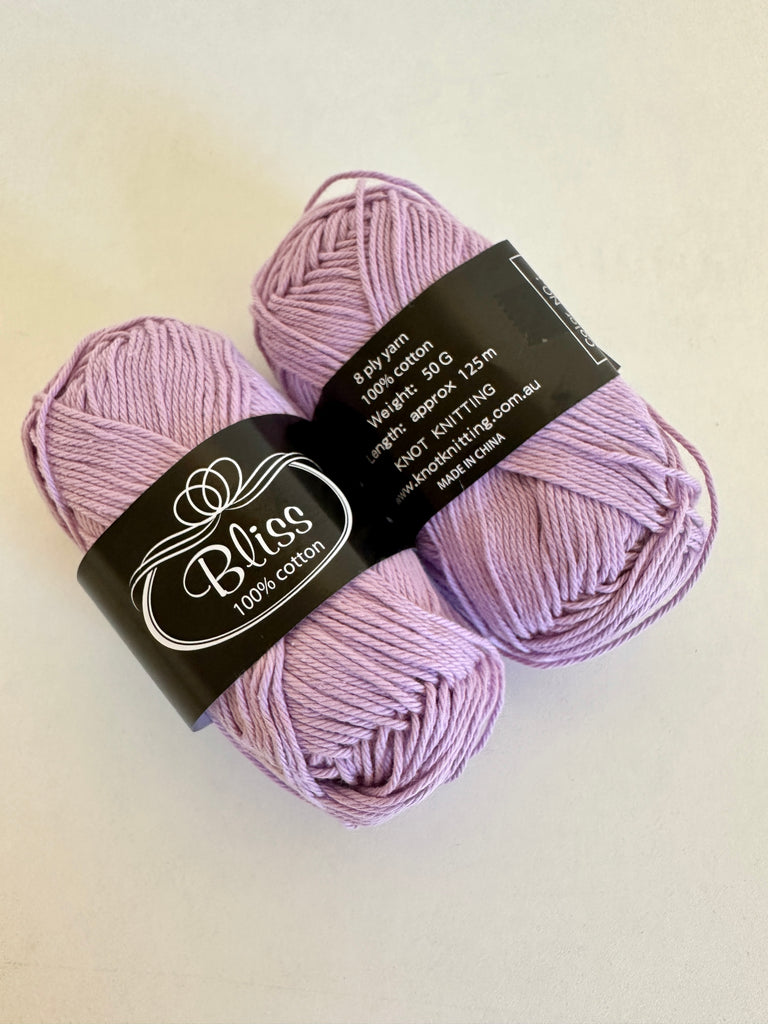 KK Bliss Cotton 8 ply Yarn - Lilac (25)