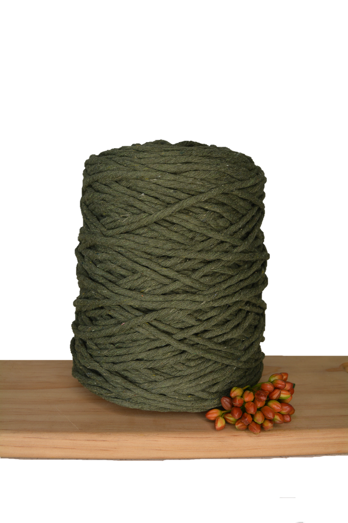 1kg Coloured 1ply Macrame Crochet Cotton String - 4mm - Khaki