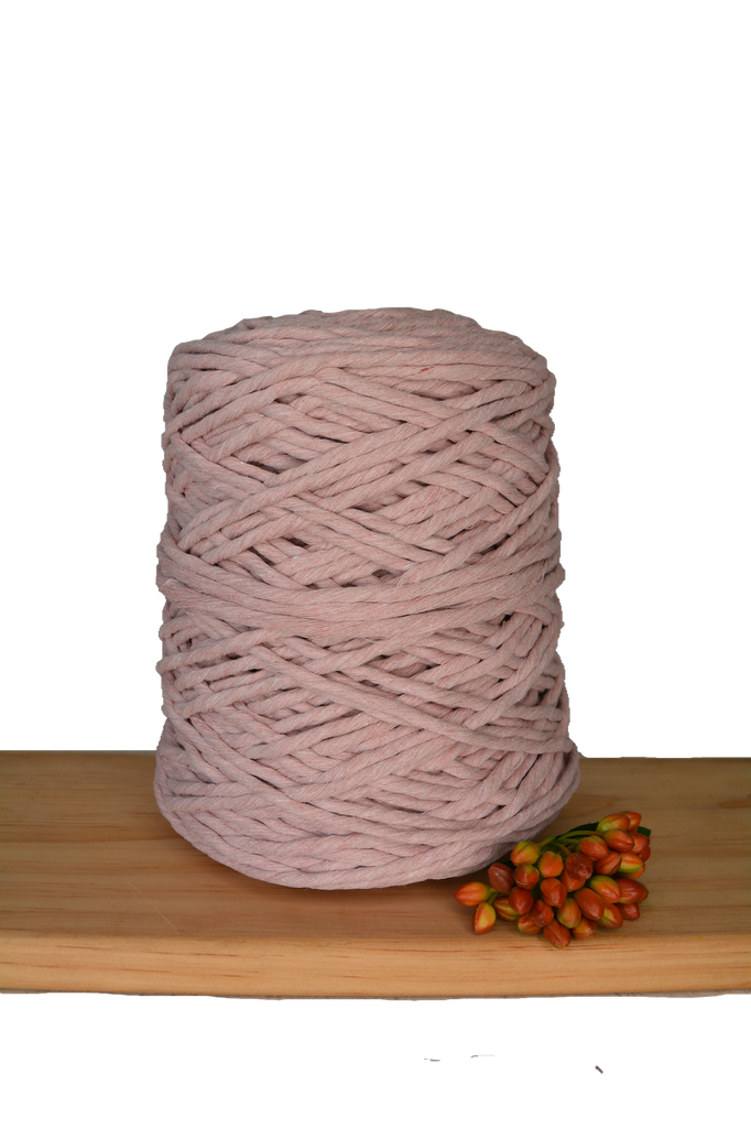 1kg Coloured 1ply Macrame Cotton String - 4mm - Mushroom Pink