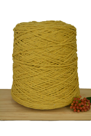 Coloured 1ply Cotton Warping Macrame Crochet String - 1.5mm - American Mustard