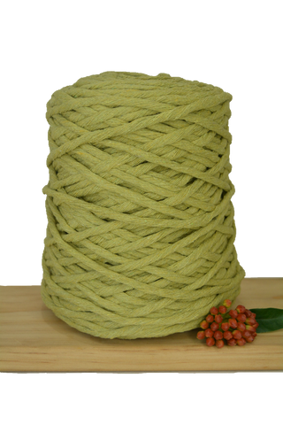 1kg Coloured 1ply Recycled Cotton String - 5mm - Avocado