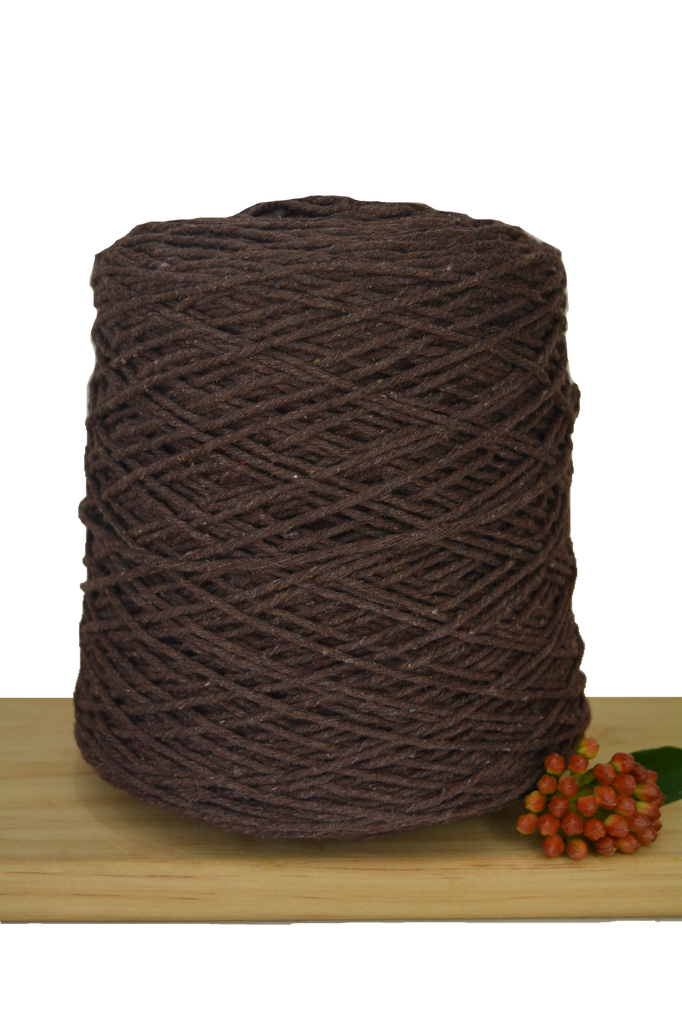 Coloured 1ply Cotton Warping Macrame Crochet String - 1.5mm - Chocolate