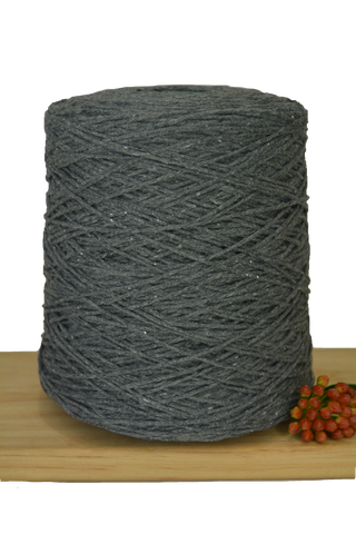 Coloured 1ply Cotton Warping String - 1mm - Dark Grey