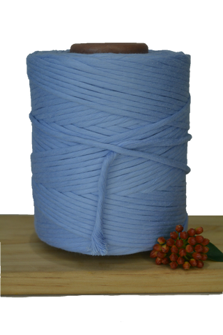 1kg 5mm 100% Pure Deluxe Macrame Cotton 1ply String - Brummera Blue
