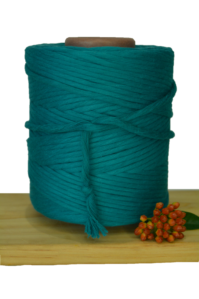1kg 5mm 100% Pure Deluxe Macrame Cotton 1ply String - Harbour Blue