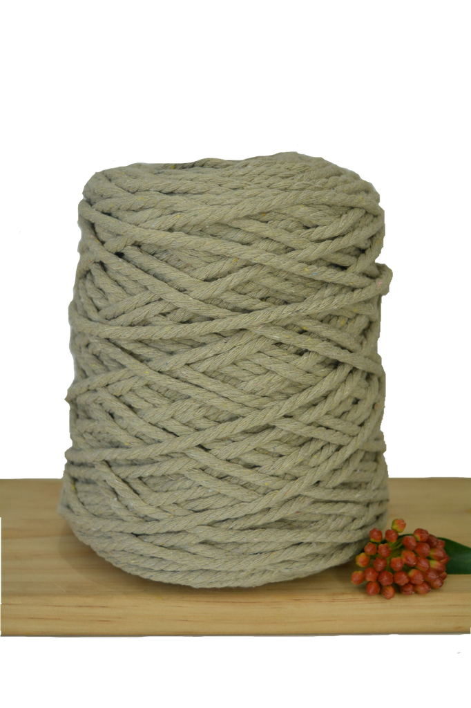 Coloured 3 ply Recycled Macrame Cotton Rope - 5mm - Dove
