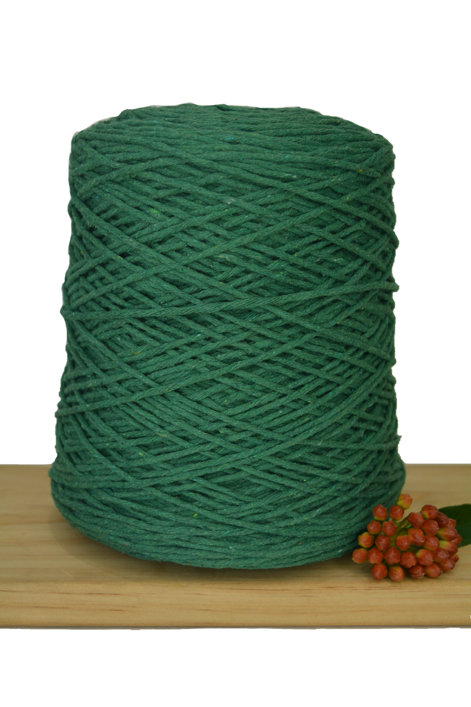Coloured 1ply Cotton Warping Macrame Crochet String - 1.5mm - Jade