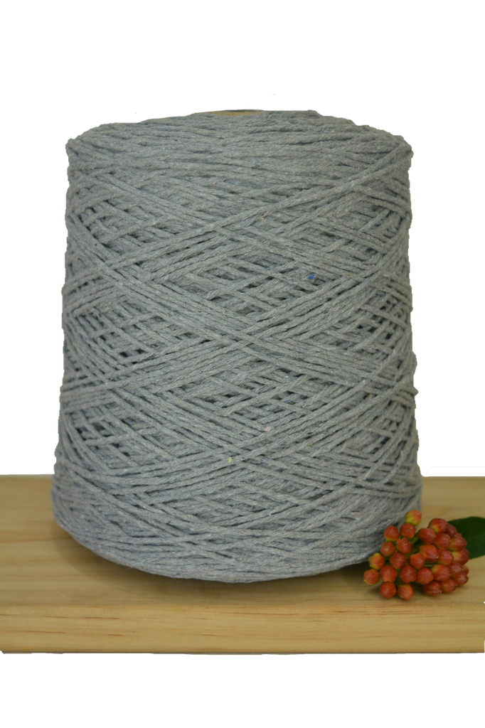 Coloured 1ply Cotton Warping Macrame Crochet String - 1.5mm - Light Grey