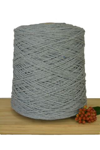 Coloured 1ply Cotton Warping Macrame Crochet String - 1.5mm - Light Grey
