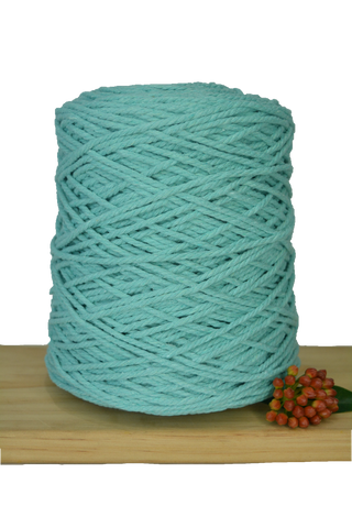 Coloured 3 ply Macrame Cotton Rope - 3mm - Mint