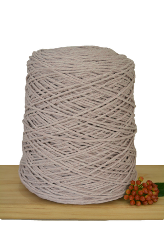 Coloured 1ply Cotton Warping Macrame Crochet String - 1.5mm - Mushroom Pink