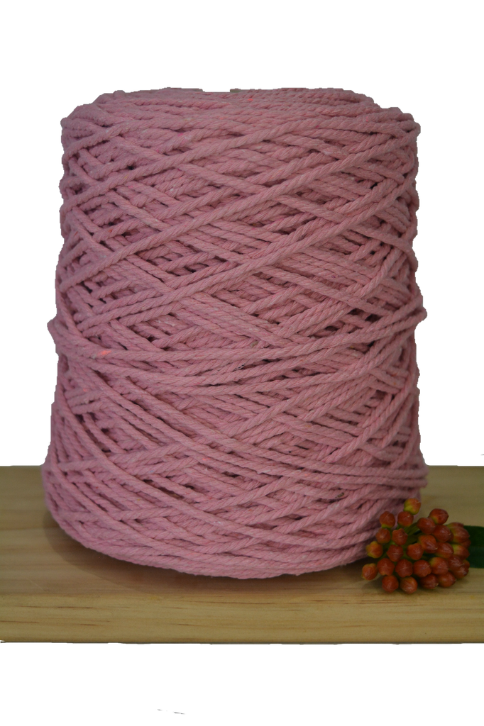 Coloured 3 ply Macrame Cotton Rope - 3mm - Musk