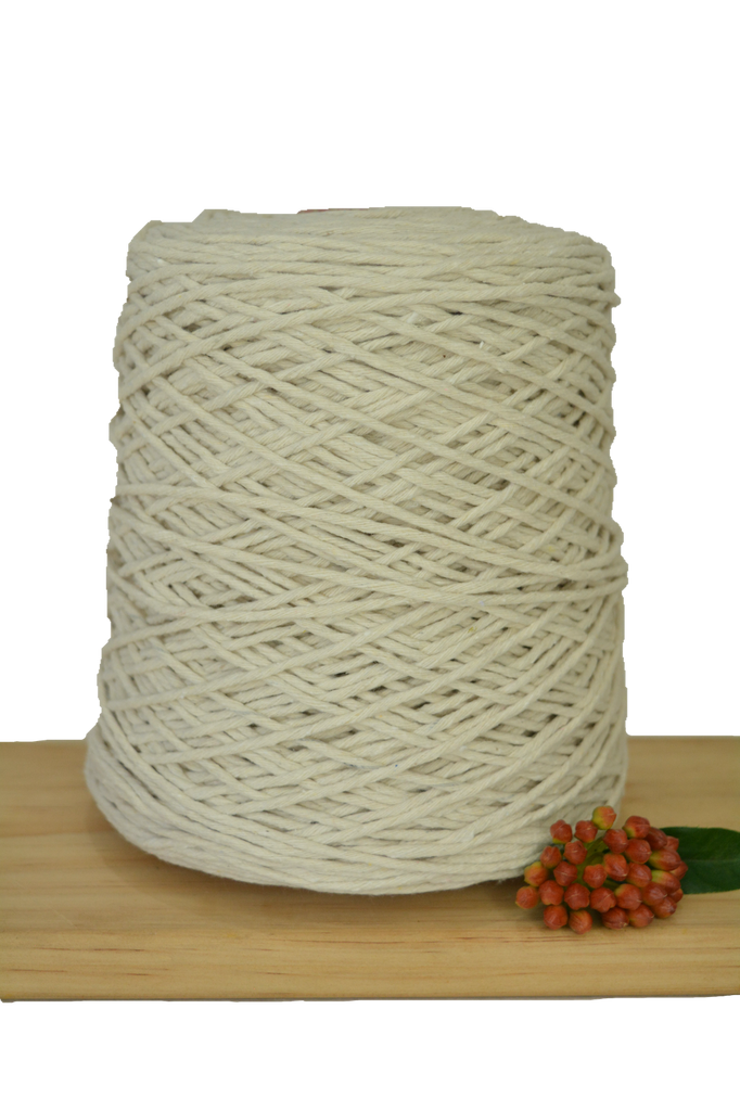 Natural 1ply Cotton Warping Macrame Crochet String - 1.5mm
