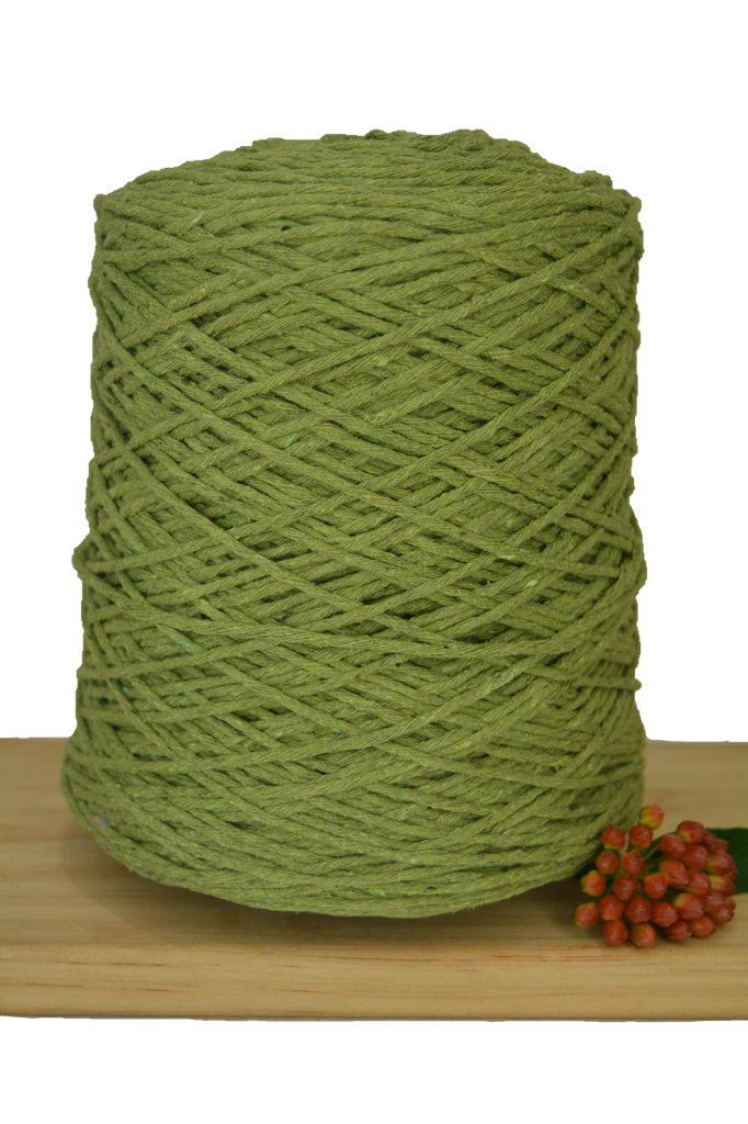 Coloured 1ply Cotton Warping Macrame Crochet String - 1.5mm - Pistachio