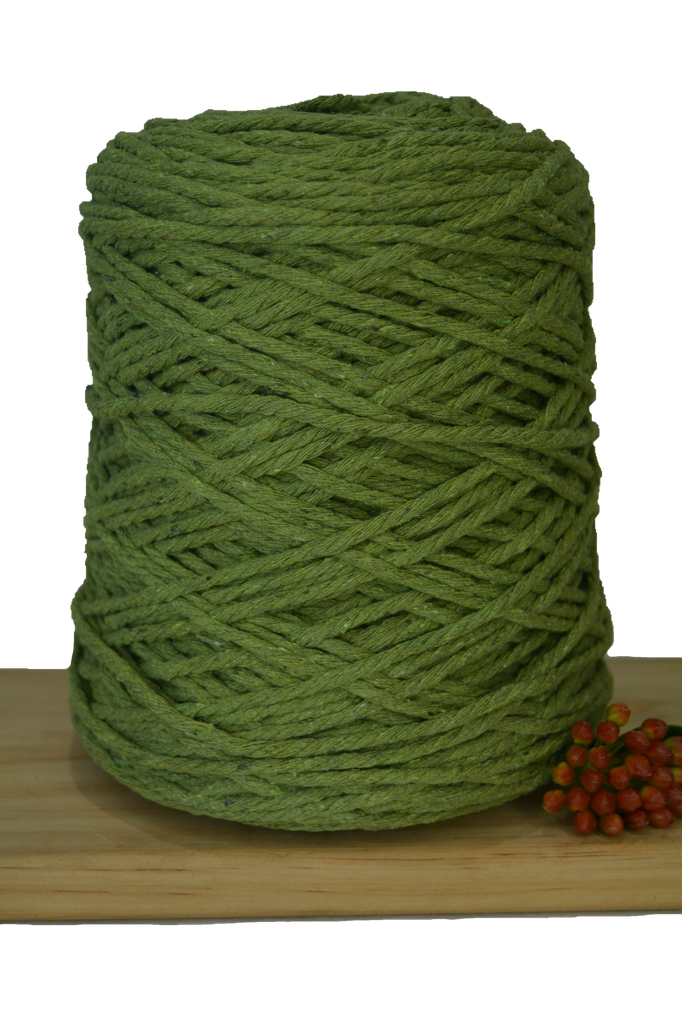 Coloured 3 ply Macrame Cotton Rope - 3mm - Pistachio