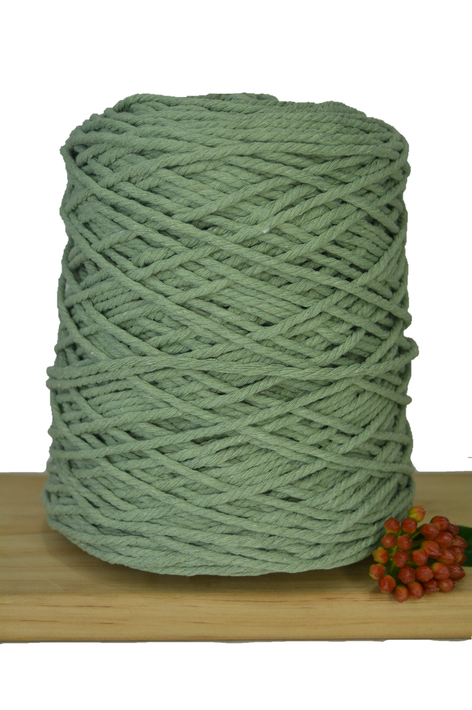 Coloured 3 ply Macrame Cotton Rope - 3mm - Sage