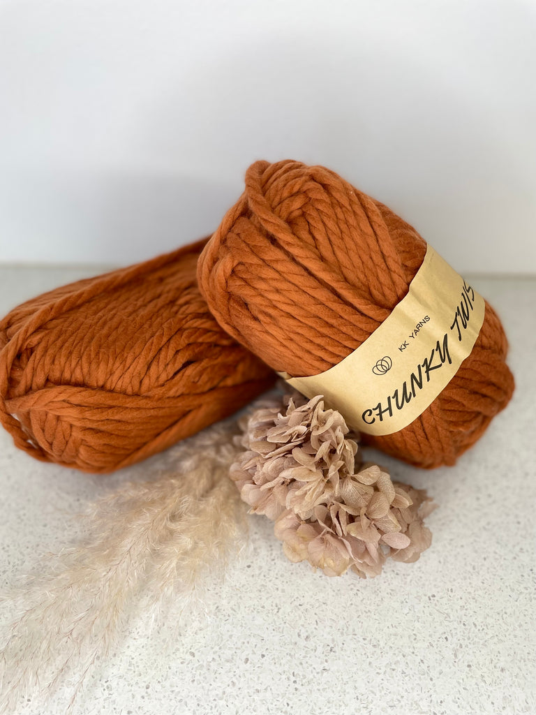 Chunky Twist 3ply Yarn - Tumeric