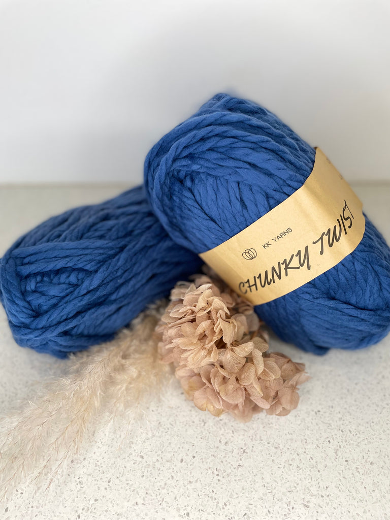 Chunky Twist 3ply Yarn - Denim