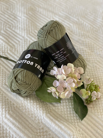 Cotton Yarn - Sage - PACK OF 10