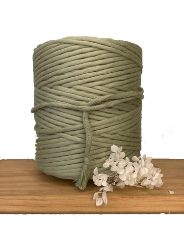 1kg 5mm 100% Pure Deluxe Macrame Cotton 1ply String - Sage