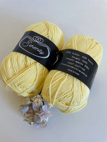 KK Serenity Cotton Yarn - Lemon (4)