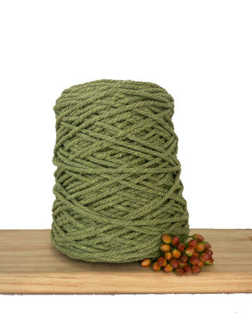 1kg Coloured 3 ply Recycled Macrame Cotton Rope - 4mm - Pistachio