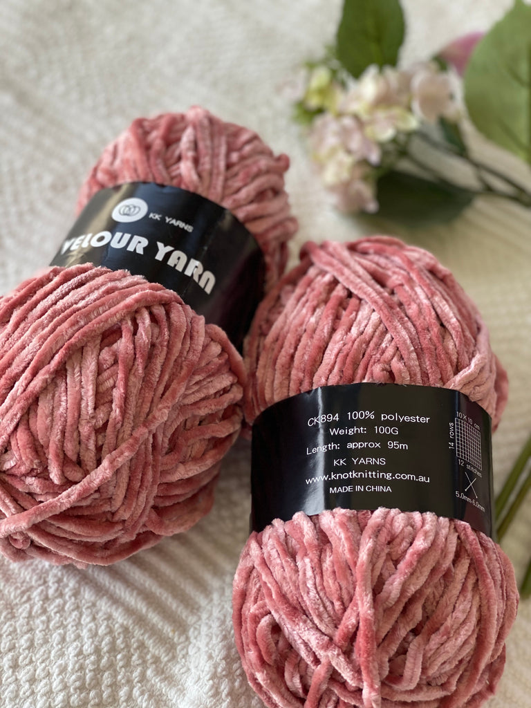 Velour Yarn - Rouge