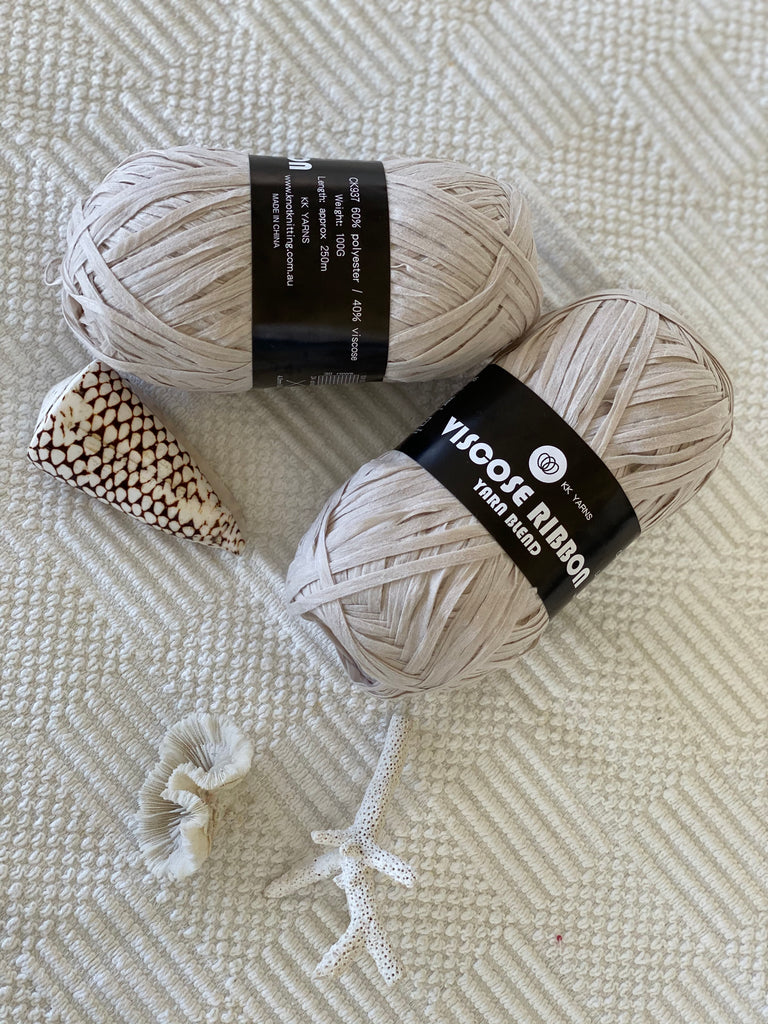 Ribbon Viscose Yarn - Mink - PACK OF 10