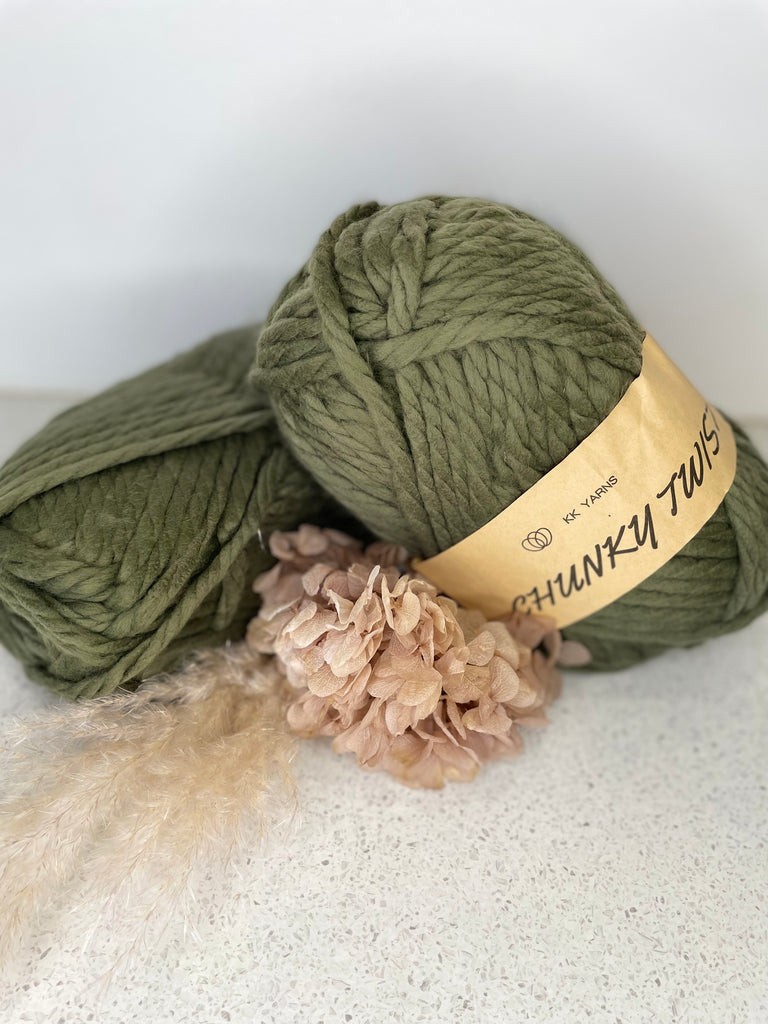 Chunky Twist 3ply Yarn - Khaki