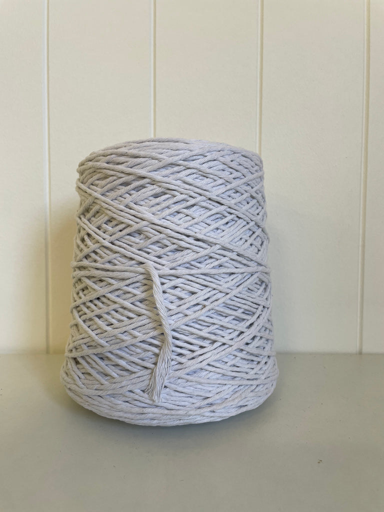 Coloured 1ply Cotton Warping Macrame Crochet String - 1.5mm - White