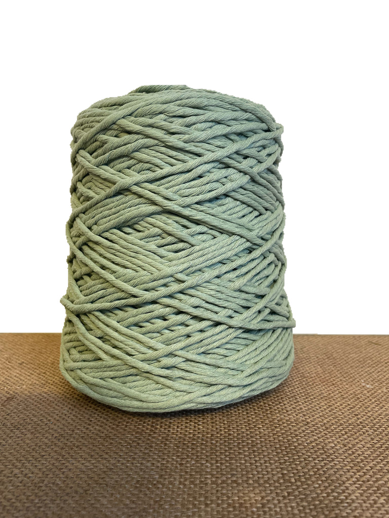 1kg Coloured 1ply Recycled Macrame Cotton String - 3mm - Sage