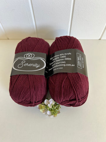 KK Serenity Cotton Yarn - Garnet