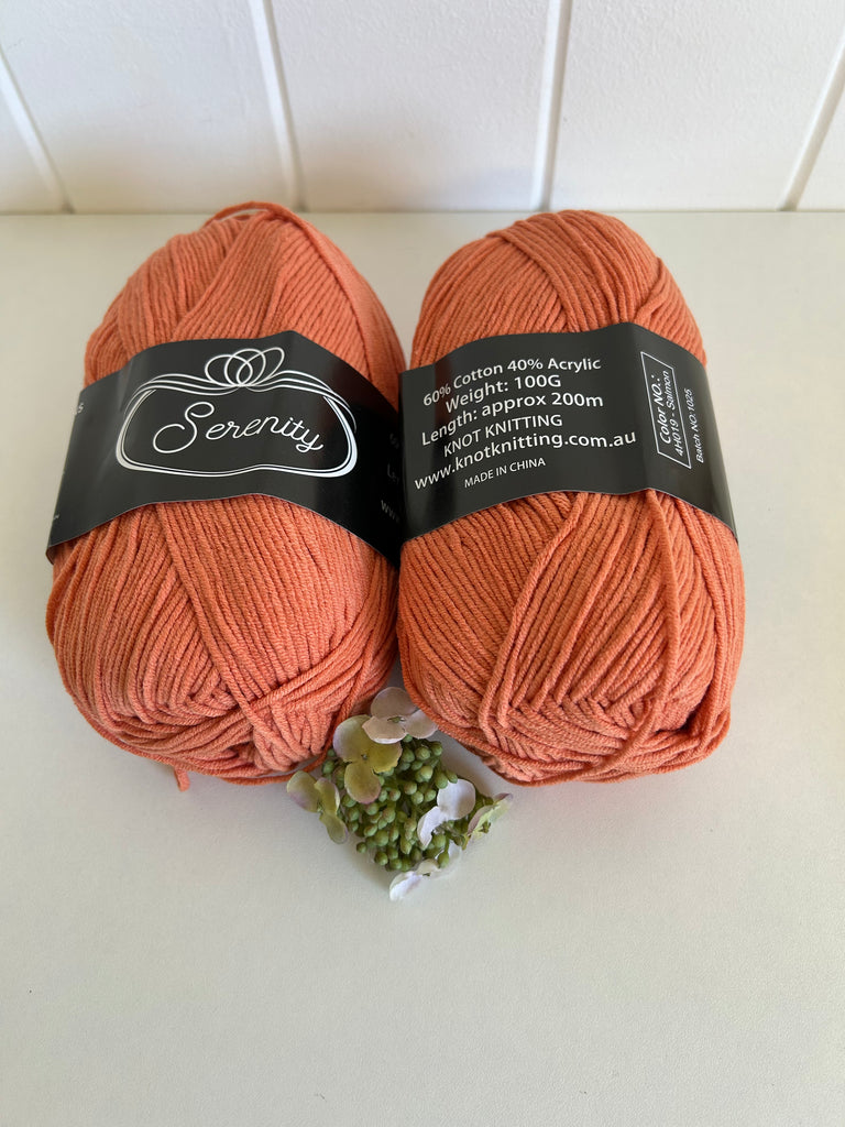 KK Serenity Cotton Yarn - Salmon
