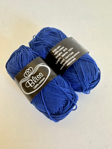 KK Bliss Cotton 8 ply Yarn - Cobalt (06)