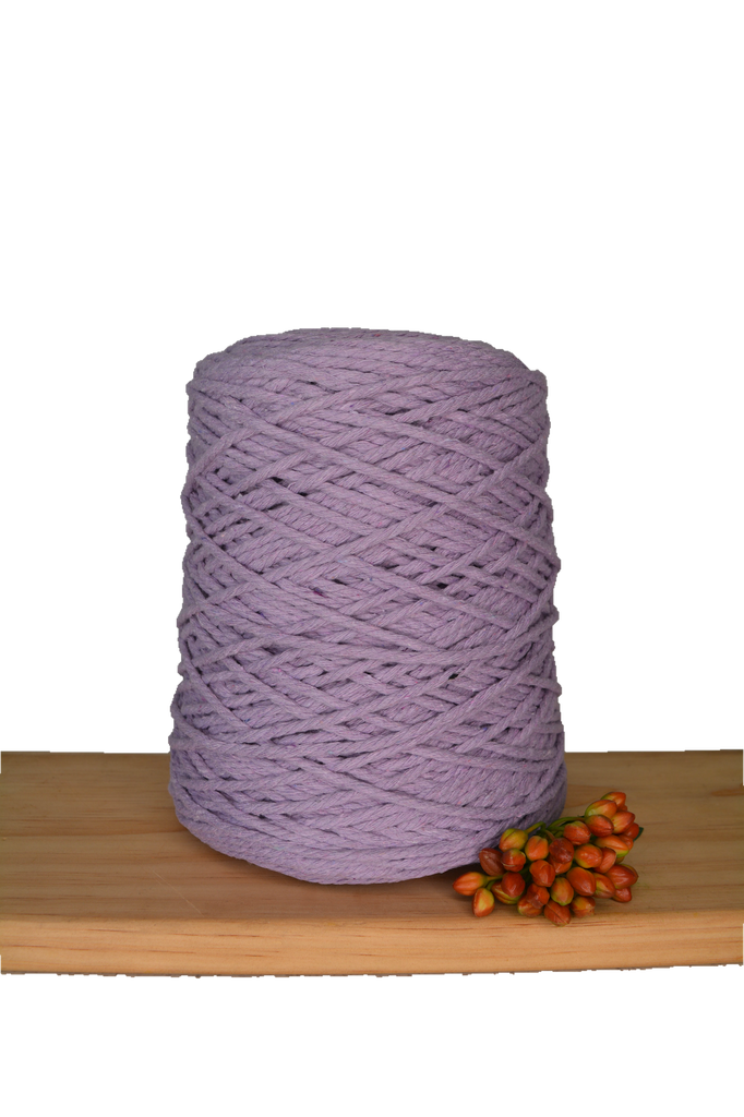 Coloured 3 ply Macrame Cotton Rope - 3mm - Lavender