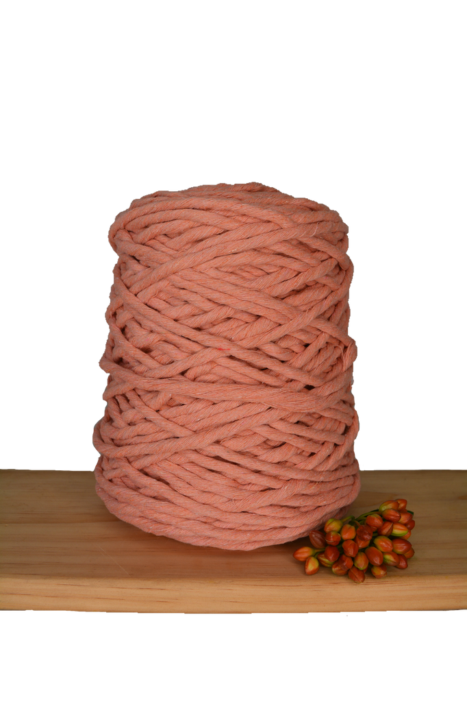 1kg Coloured 1ply Macrame Cotton String - 5mm - Antique Peach