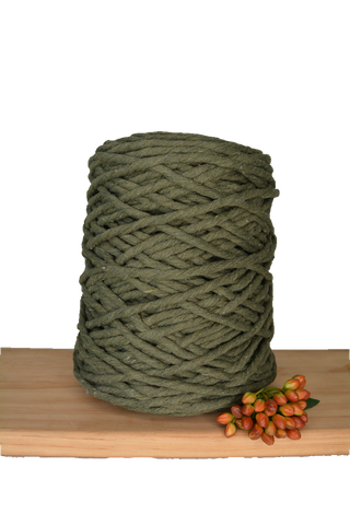 1kg Coloured 1ply Macrame Cotton String - 5mm - Khaki