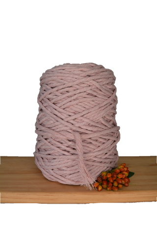1kg Coloured 1ply Macrame Cotton String - 5mm - Mushroom Pink