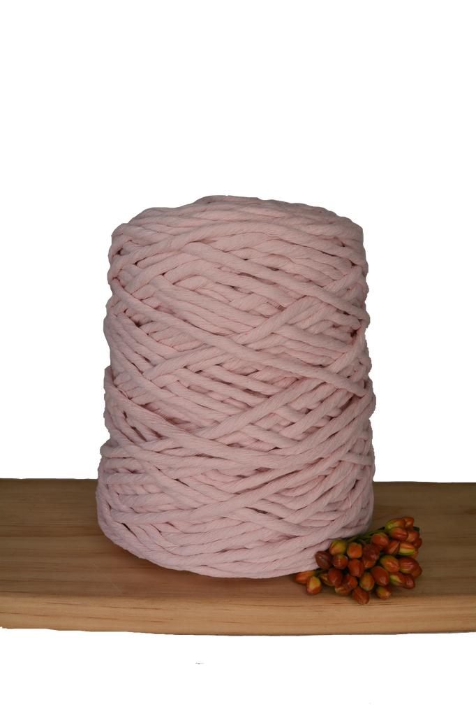 1kg Coloured 1ply Macrame Cotton String - 5mm - Softest Pink