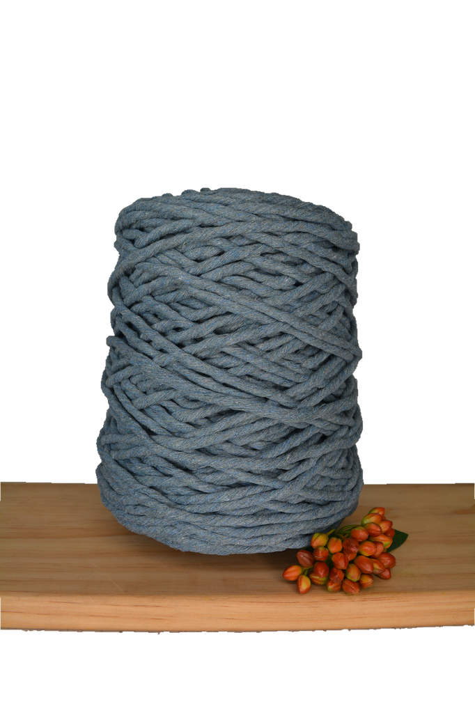 1kg Coloured 1ply Macrame Cotton String - 5mm - Storm Grey