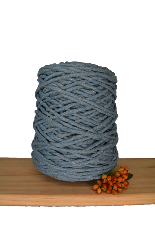1kg Coloured 1ply Macrame Cotton String - 5mm - Storm Grey