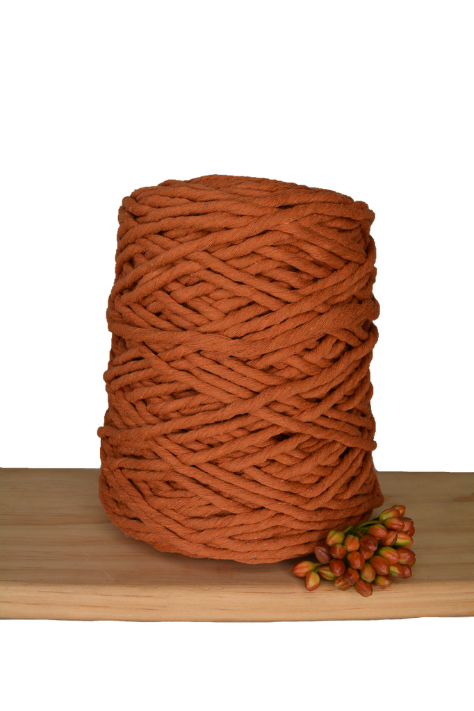 1kg Coloured 1ply Macrame Cotton String - 5mm - Tumeric