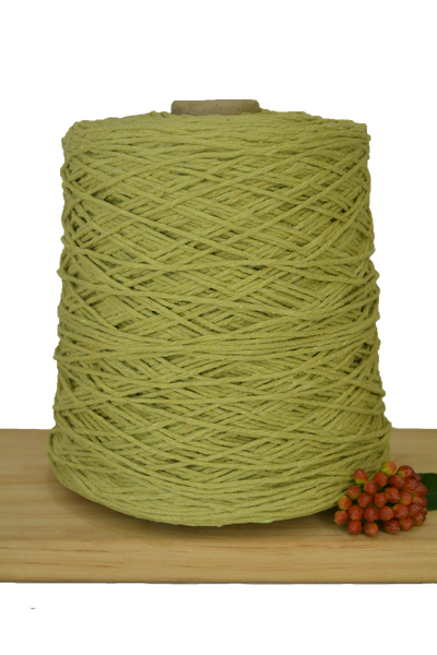 Coloured 1ply Cotton Warping String - 1mm - Avocado – Knot Knitting