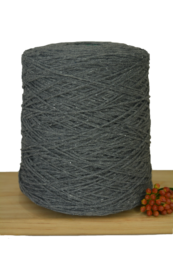 Coloured 1ply Cotton Warping String - 1mm - Dark Grey